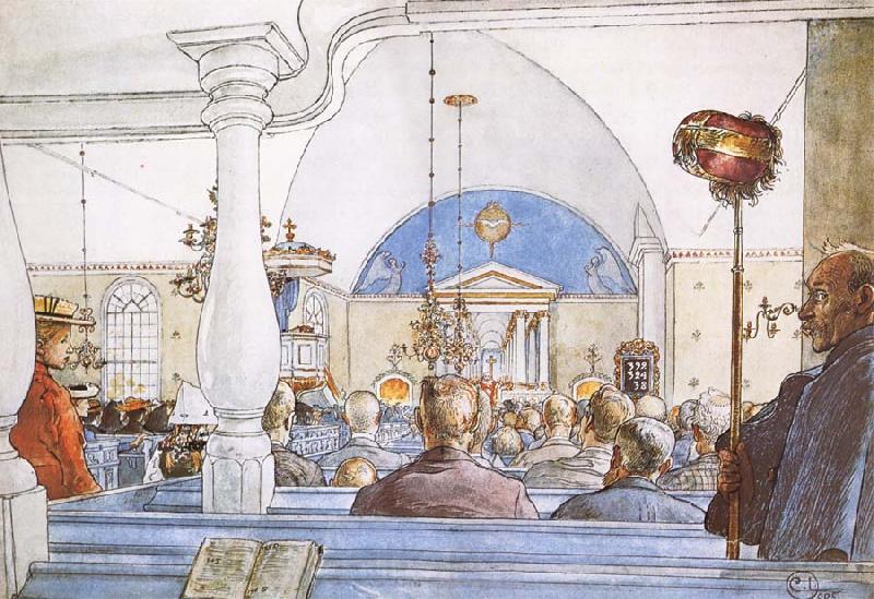 Carl Larsson At Church